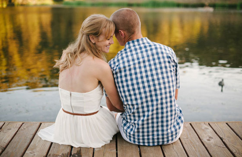 Couple on dock at Footprints Resort.