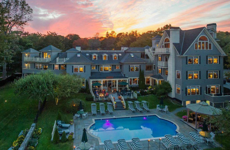 Outdoor pool at Balance Rock Inn.