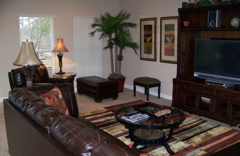 Rental living room at Village Villas Vacation Rentals.