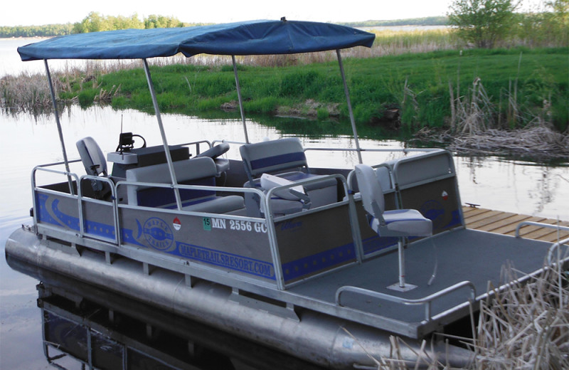 Pontoon at Maple Trails Resort.