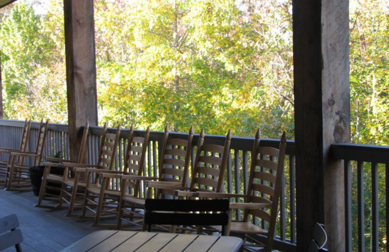 Lodge deck at Copperhead Lodge.