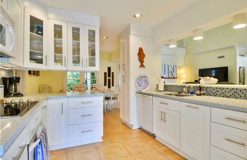 Rental kitchen at At Home in Key West, LLC.