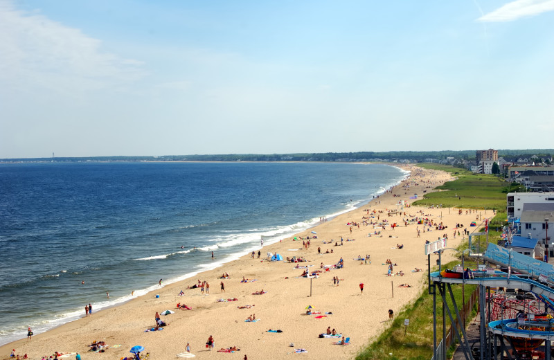 Beach at Moontide Motel, Cabins and Apartments.