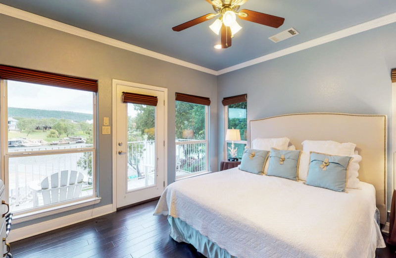 Rental bedroom at Still Waters Vacation Home.