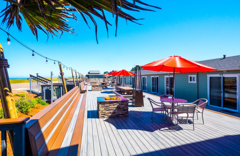 Patio at Beachcomber Motel.