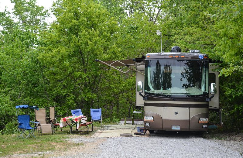 RV camping at Basswood Country Resort.