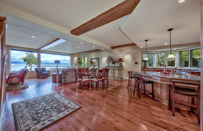 Rental great room at Lake Tahoe Accommodations.