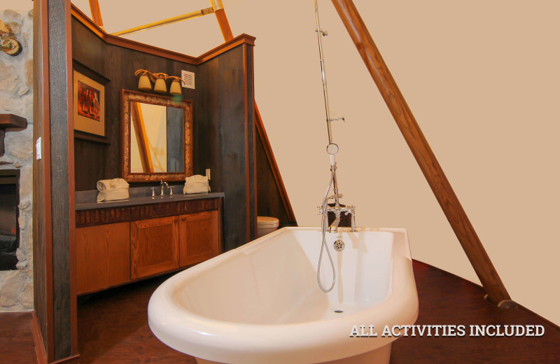 Teepee Bathtub at Westgate River Ranch.