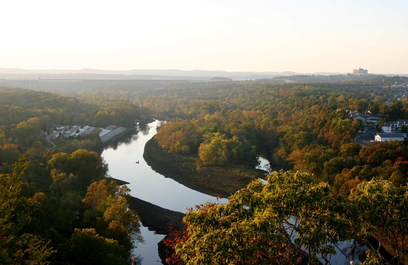 Aerial view of Amazing Branson Cabin Rentals - RentBranson.