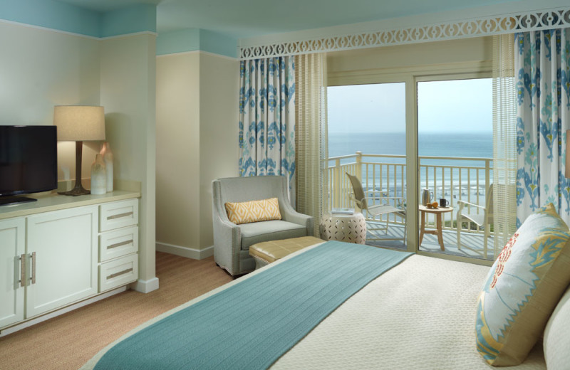 Guest room with beach view at Omni Amelia Island Plantation.