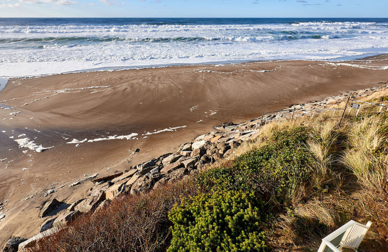 Beach view at Admiral's Beach Retreat.