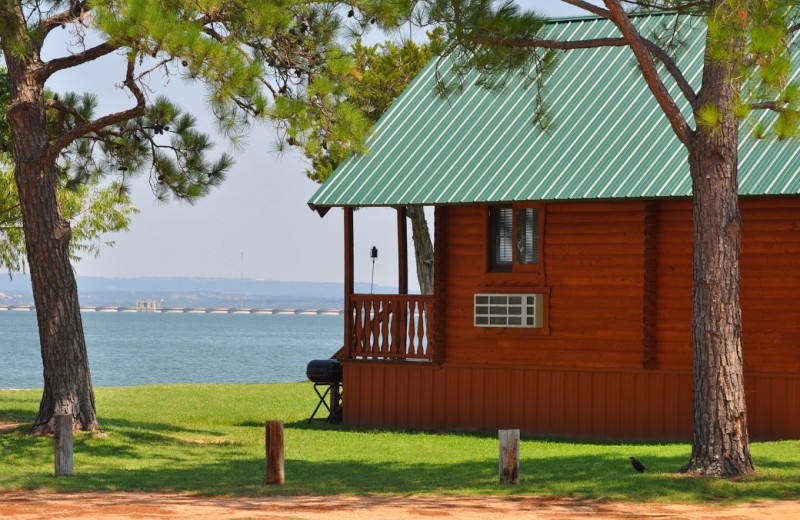 Cabin exterior at Willow Point Resort.