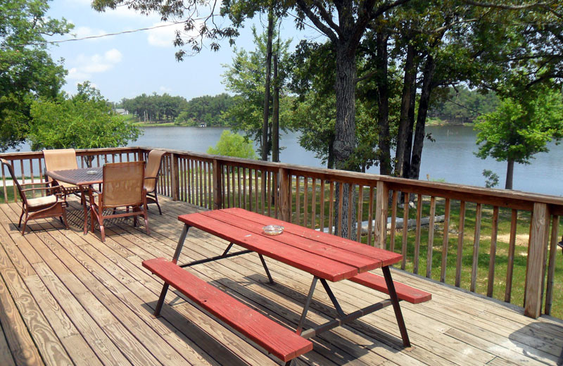 Cottage deck at King Creek Resort & Marina.