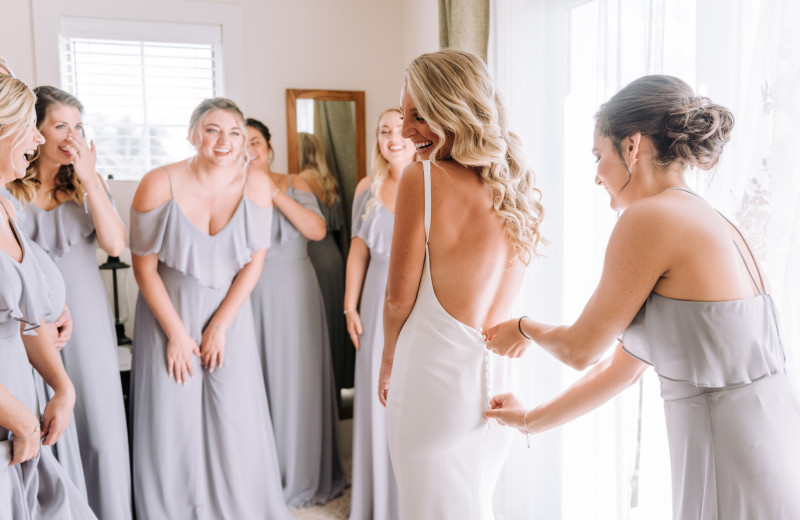 Bride and bride's maids at Owl's Nest Resort & Golf Club.