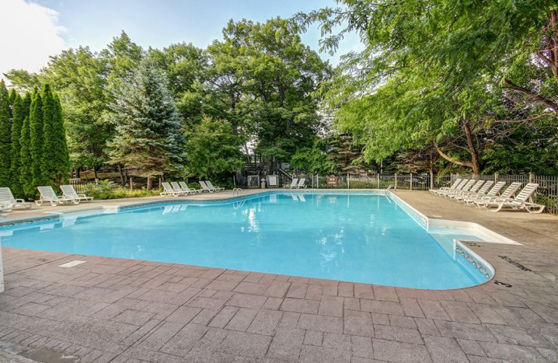 Outdoor pool at Delawana Resort.