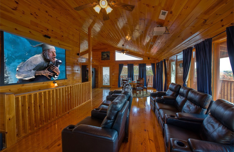 Cabin theater at The Cabin Rental Store.