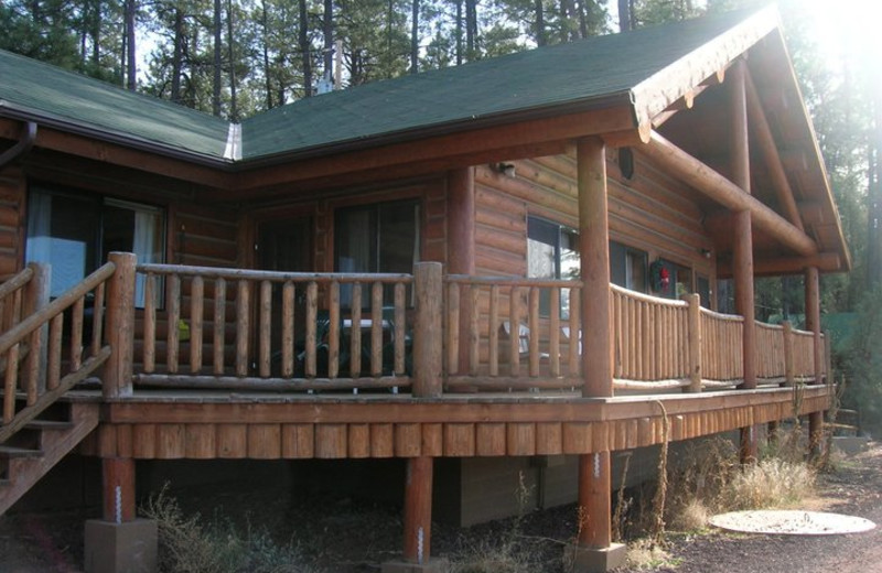 Cabin exterior at Lake Of The Woods.