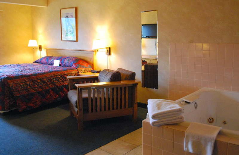 Guest room at LCO Casino, Lodge & Convention Center.