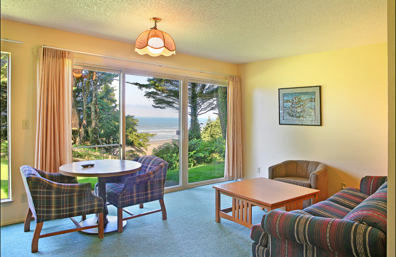 Guest room at Ocean Crest Resort.