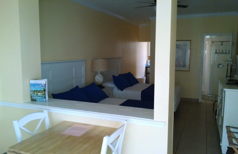 Guest room at Coral Sands Oceanfront Resort.