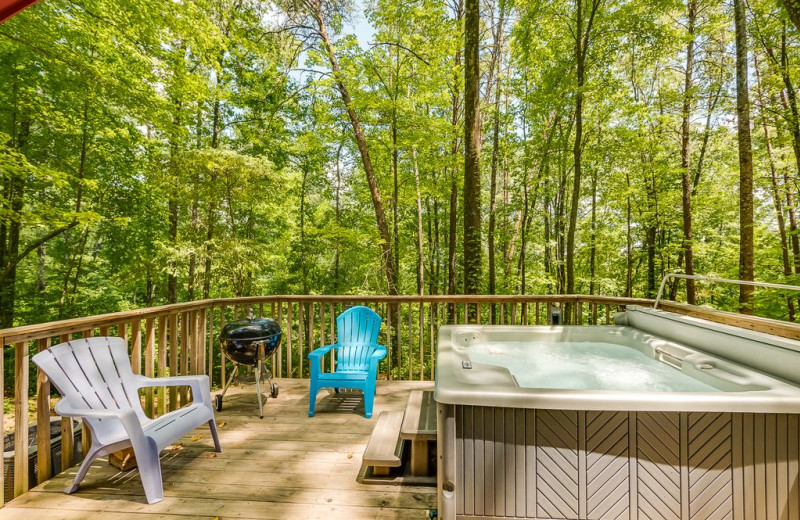 Rental hot tub at Chattanooga Vacation Rentals.