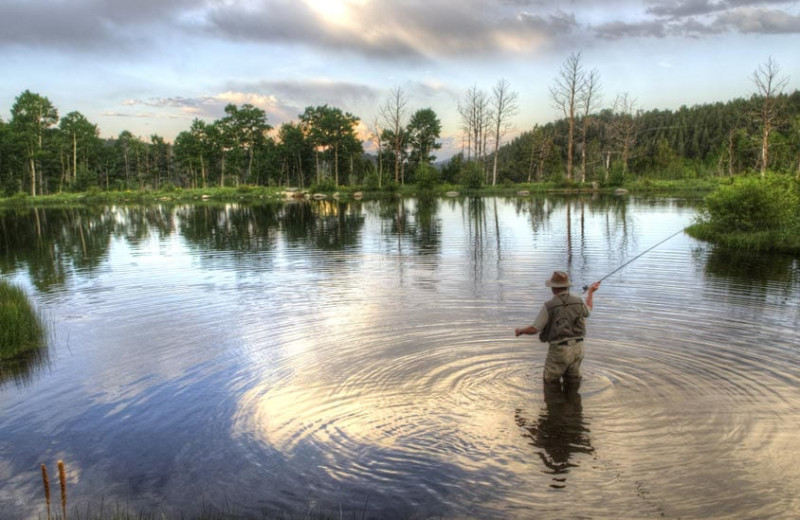 Fishing at Grand Timber Lodge.