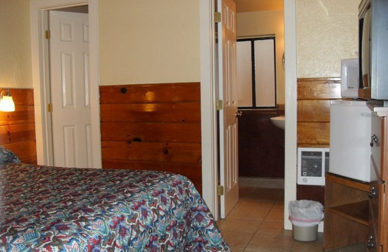 Guest room at Tahoe Pines Lodge.