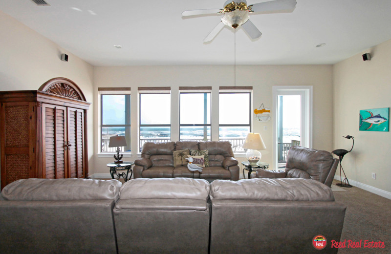 Rental living room at Reed Real Estate Vacation Rentals.