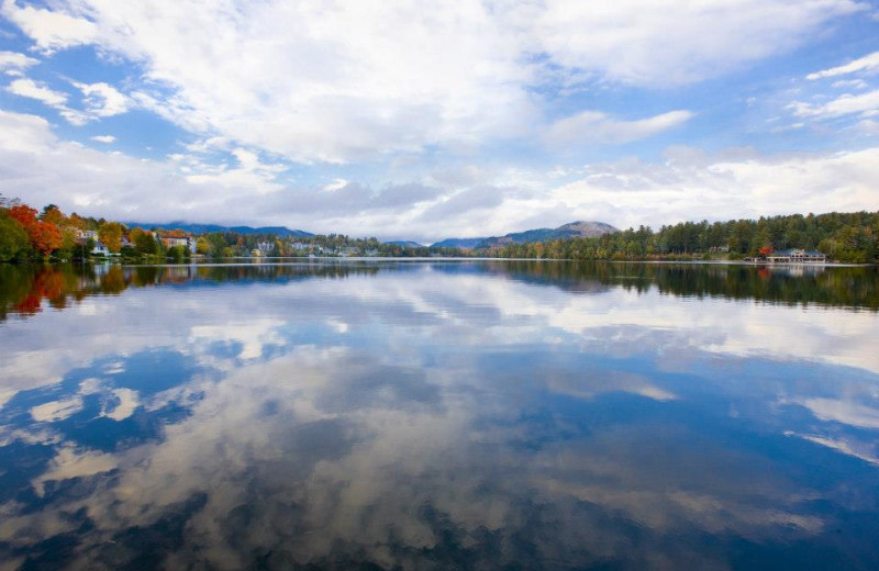 The lake at Golden Arrow Lakeside Resort.