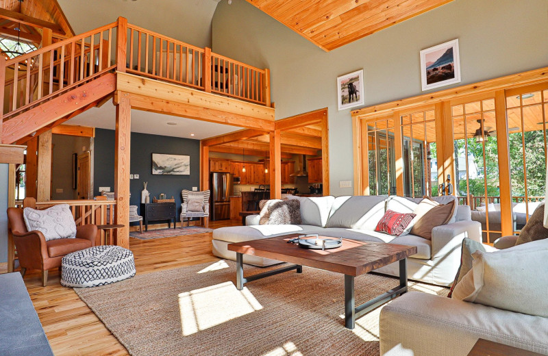 Rental living room at Northern Living - Luxurious Vacation Rentals.