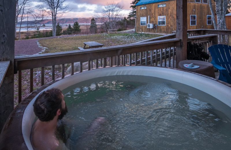 Hot tub at Cabot Shores Wilderness Resort.