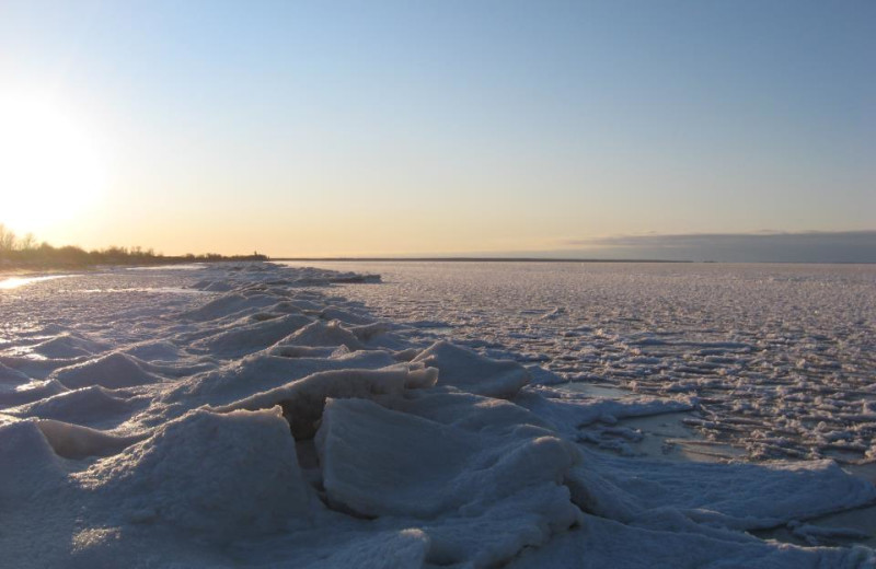 Lake in the Winter at Adrian's Resort.
