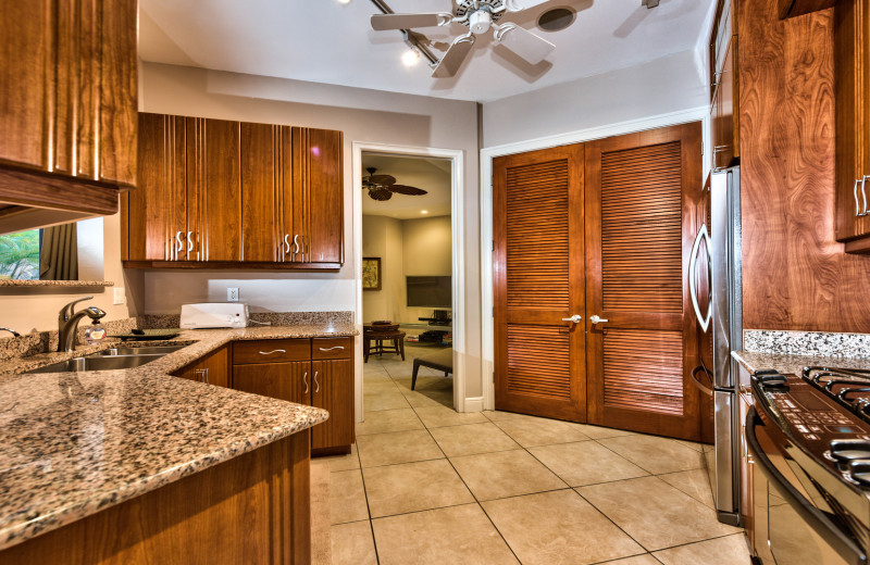 Rental kitchen at Naples Florida Vacation Homes.