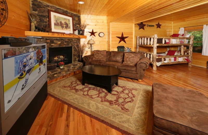 Cabin den with bunk beds