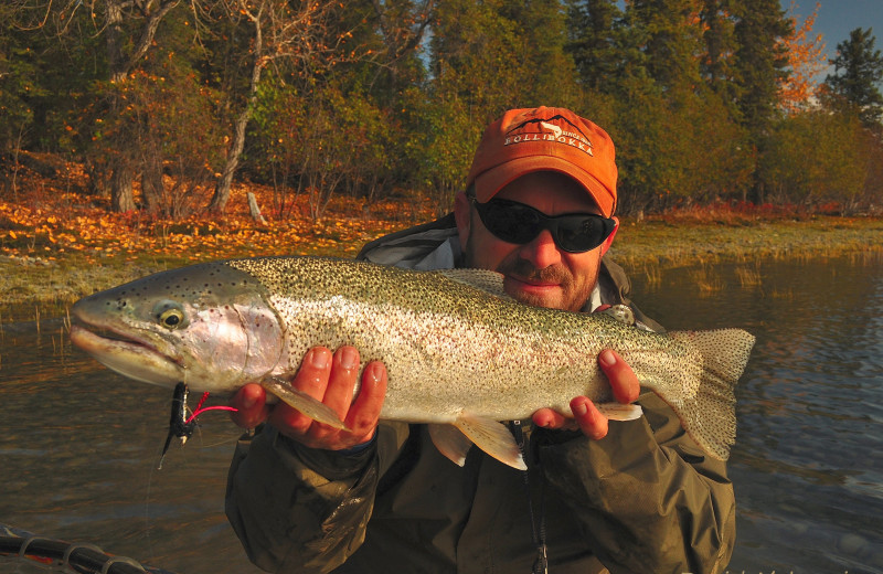 Fishing at Kenai River Drifters Lodge.