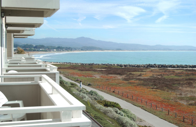 Balcony view at Beach House Half Moon Bay.