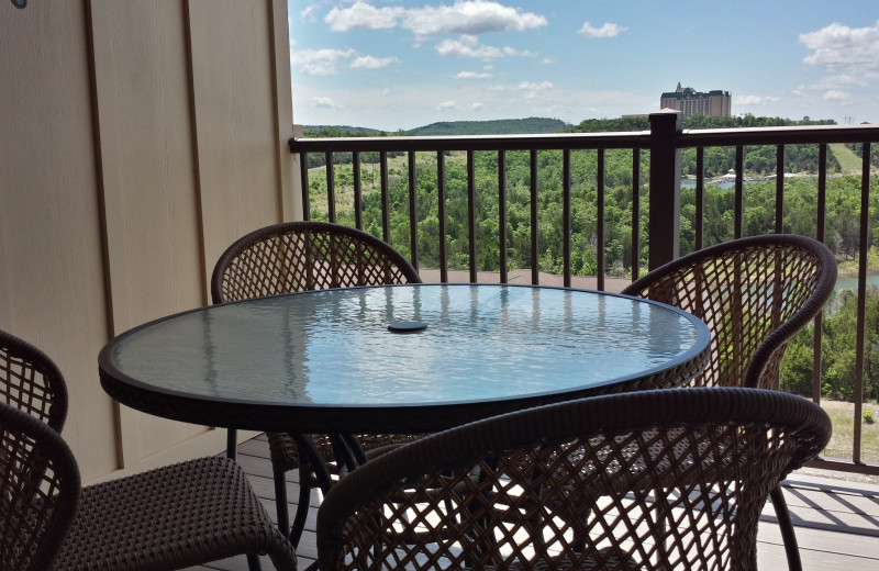 Condo balcony at Thousand Hills Golf Resort.