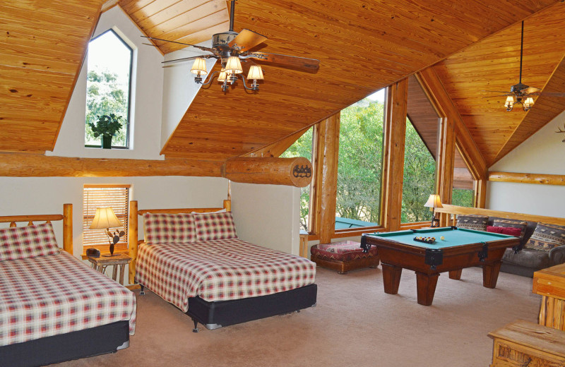 Rental bedroom at Log Country Cove.
