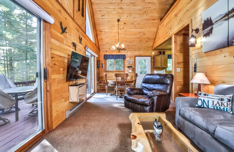 Rental living room at Hiller Vacation Homes.