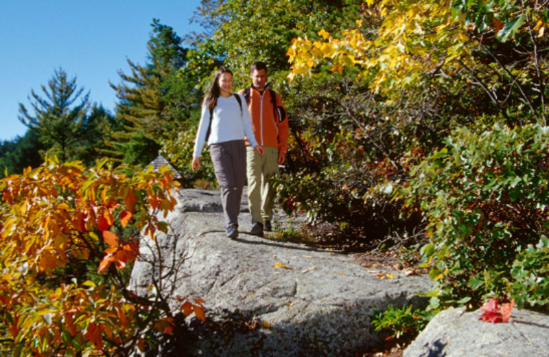 Hiking at Mohonk Mountain House.