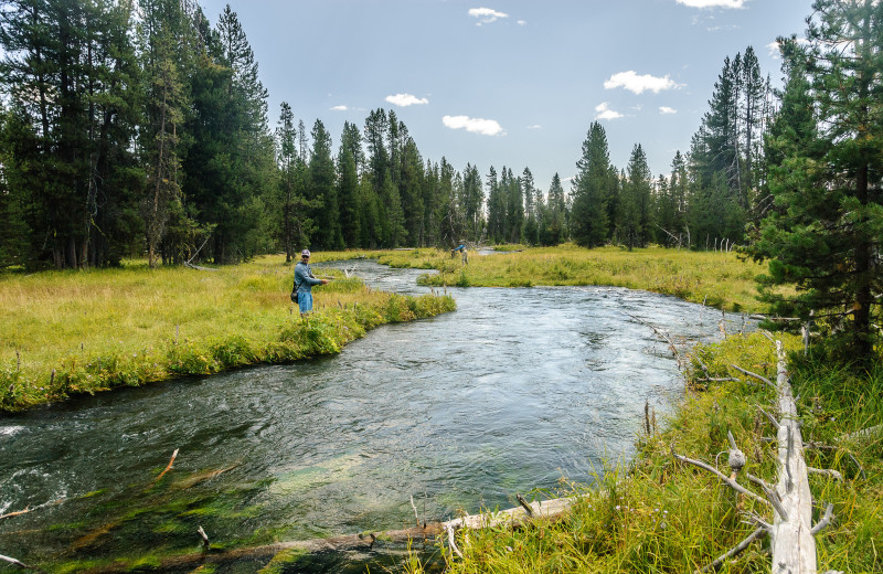 Fishing at Lost Creek Guest Ranch.