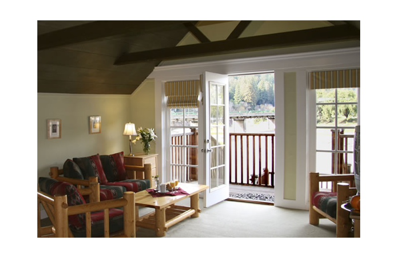 Guest room at Highland Dell Lodge.