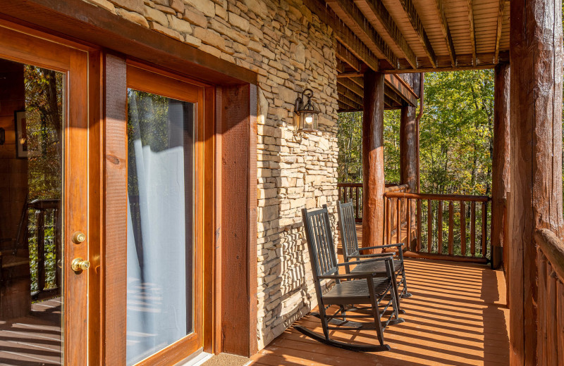 Deck at American Patriot Getaways - Grizzly's Den.