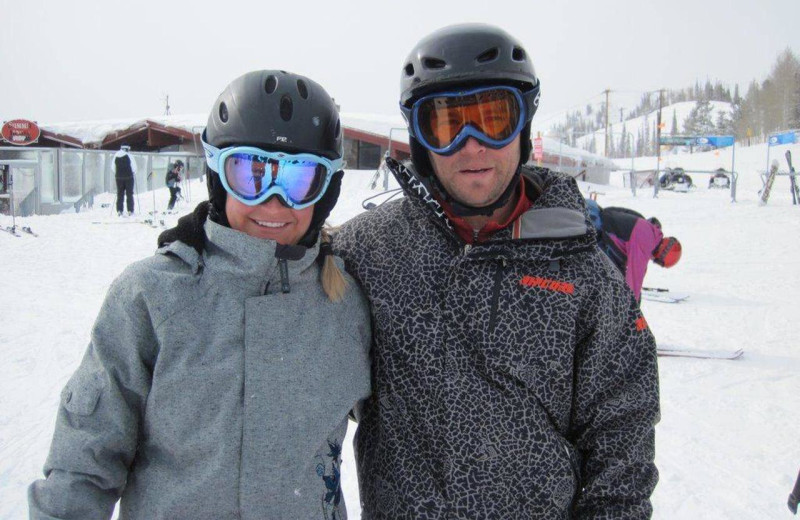 Skiing at Chateau Aprés Lodge.