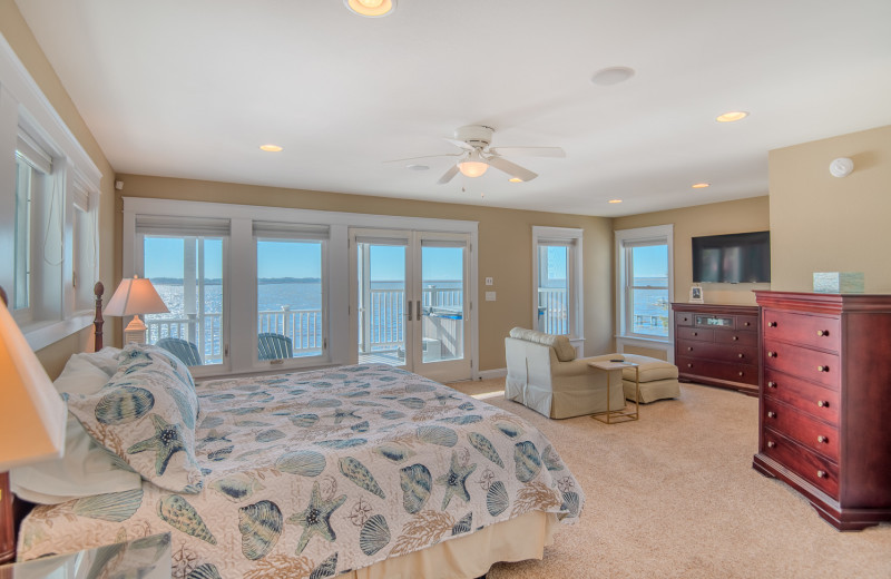 Rental bedroom at Joe Lamb Jr. & Associates Vacation Rentals.