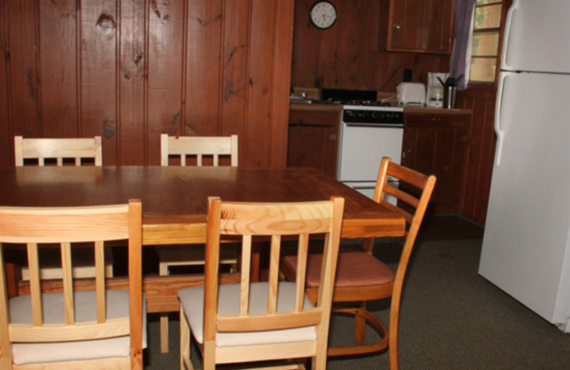 Cabin dining room at Bell's Resort Bar and Grill.