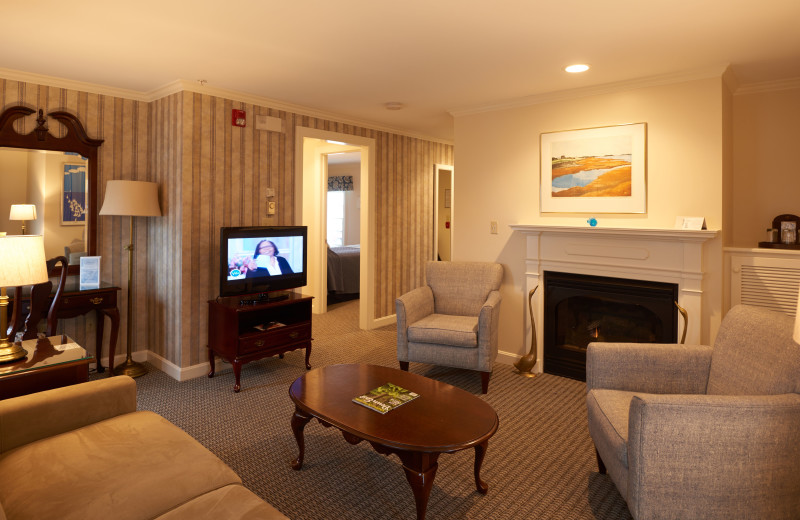 Guest living room at The Sparhawk Oceanfront Resort.
