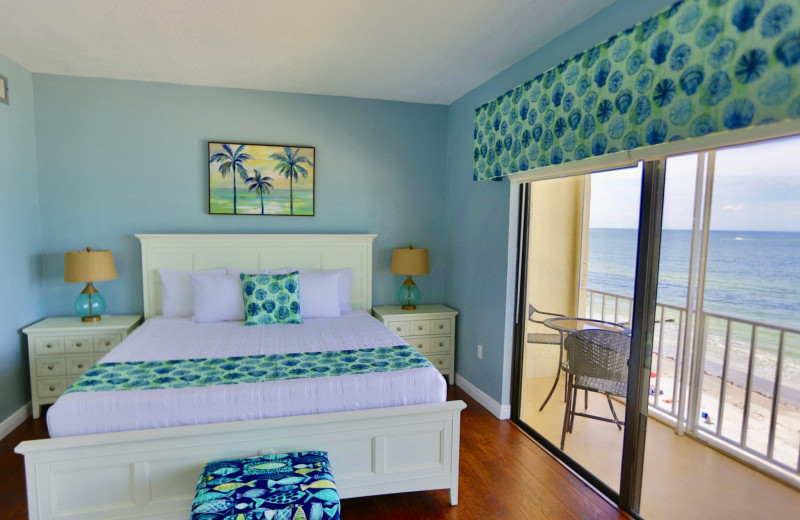 Guest room at Shoreline Island Resort.