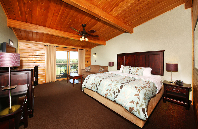 Guest room at Oakwood Resort.