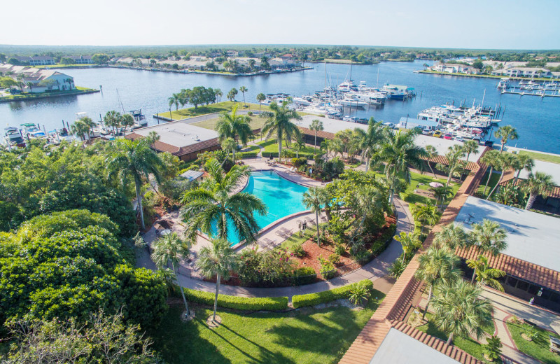 Aerial view of Port of the Islands Hotel